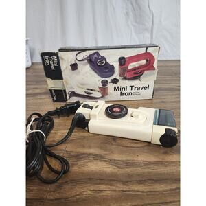 Vintage STAR CASE mini Travel Iron W Spray And Original Box
